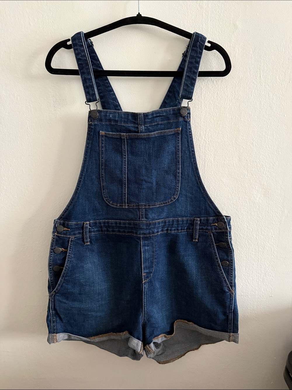 Old Navy Dark Blue Denim Short Overalls